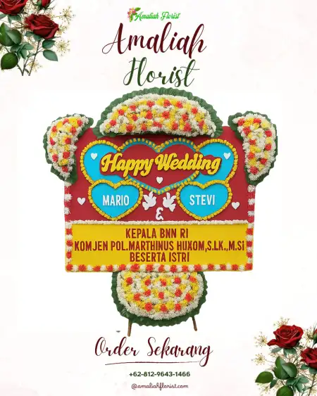 Papan Bunga Pernikahan Glawan